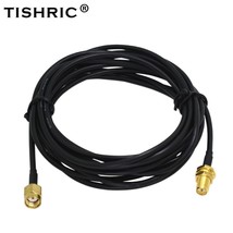 TISHRIC 3M Wi-Fi / WiFi RP-SMA Male to Female Antenna Extension Cable - £5.58 GBP