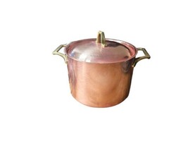 Vintage PAUL REVERE Limited Edition Copper Pot With Lid Cookware 3 QT - £53.28 GBP