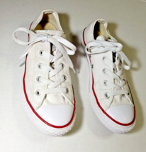 Converse Chuck Taylor All Star White Low Top Lace Up Sneakers Shoes Size 3 Youth - £12.47 GBP