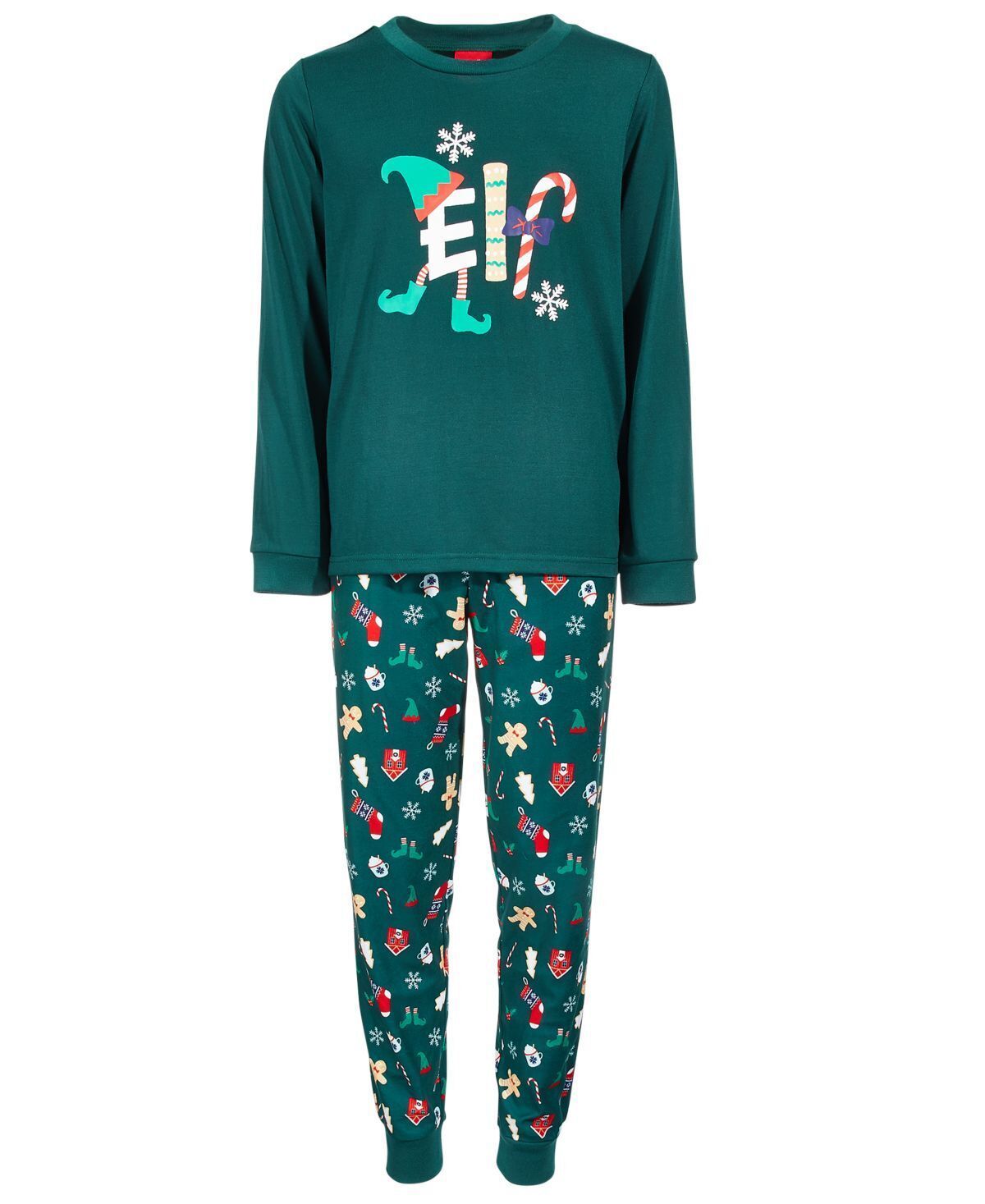 Primary image for allbrand365 designer Little & Big Kids 2 Pieces Pajama Set,Elfing Merry,8