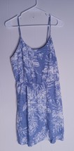 Old Navy Waist-Defined Printed Slub-Knit Midi Dress In Palm Blue Sz M Beach - $230.21 MXN