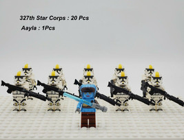 Star Wars 327th Star Corps &amp; Aayla Army Set 21 Minifigure Building Blocks Toys - £21.87 GBP