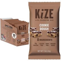4/26 READ KiZE Energy Bars - Cookie Dough - Gluten Free, Dairy Free, Non... - $19.79