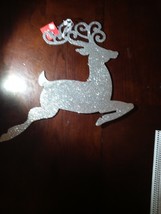 Silver Reindeer Glitter Christmas - £13.16 GBP