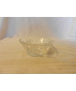Vintage Small Clear Glass Dip Bowl with Starburst Center and on Sides - £23.49 GBP