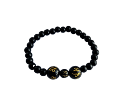 Feng Shui Wealth Money Bracelet Good Luck MONEY Protection Black Obsidian - $25.17