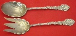 Versailles by Gorham Sterling Silver Salad Serving Set Gold Washed Shell... - $979.11