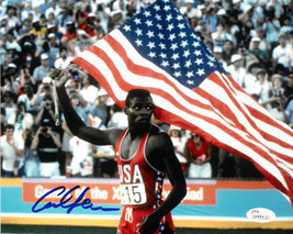 Carl Lewis signed Team USA 8x10 Photo (Flag)- JSA Witnessed Hologram (Olympics) - £35.93 GBP