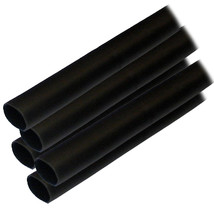 Ancor Adhesive Lined Heat Shrink Tubing (ALT) - 1/2&quot; x 6&quot; - 5-Pack - Black [3051 - £7.17 GBP