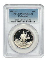 1992-S 50C Columbus PCGS PR69DCAM - £20.11 GBP