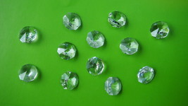 100Pcs Chandelier Parts Crystal Glass Octagon DIY 1 Hole Pendant Drop Be... - £10.79 GBP