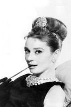 Audrey Hepburn With Cigarette Holder Diamond Necklace Iconic Pose 18x24 ... - $23.99