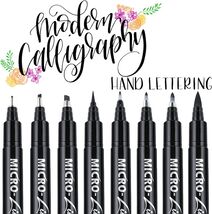 Ergonomic Black Ink Brush Pens in 8 Sizes – Perfect for Sketching &amp; Illu... - $30.64