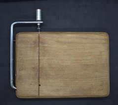 Vintage Teak Wood Cheese Board Slicer - Gailstyn Sutton - $23.03