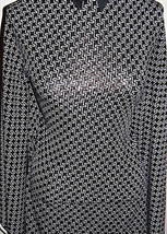 Black and White Transparent Sequin Dot Lycra Stretch Fabric 1 Yard 18 Inches - £29.02 GBP