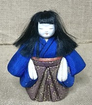 Vintage Japanese Porcelain Kimekomi Doll Woman Carrying Rice Bags AS IS ... - $24.75