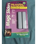 Vintage Magic Sliders Floor Slides  24mm×100mm Rectangle 4-Pack #14124 - $236.18 MXN