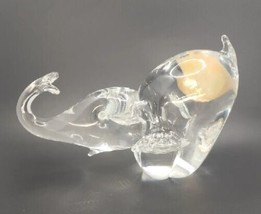 John Riekes Chalet Lead Crystal Glass Bowing  Elephant Figurine U226 - $59.99