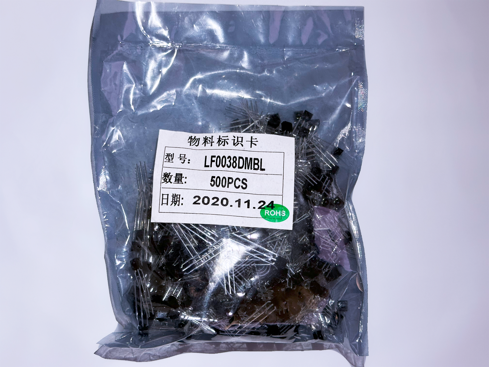 New Bag 500Pcs LF0038 38kHz Infrared Module 3-Pin IR Receiver 5x5x3.6 - $80.00
