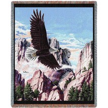 72x54 LET FREEDOM RING Eagle Bird Wildlife Tapestry Throw Blanket - £50.03 GBP
