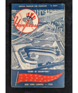 1958 NY Yankees Official Game Program - Missing Scorecard - Mantle Berra - £19.99 GBP