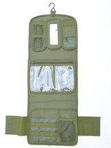 Military Molle Equipped Toiletry Bathroom Camping Travel Wash Kit Bag OD GREEN - £20.03 GBP