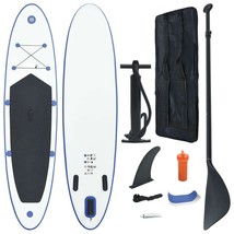 vidaXL Stand Up Paddle Board Set SUP Surfboard Inflatable Blue and White - $6,471.07 MXN