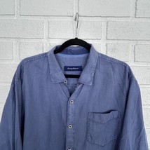 Tommy Bahama Button Up Mens XL Blue Long Sleeve Tencel Lyocell Cotton Bl... - £15.35 GBP