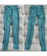 Lululemon Wunder Under Green Stripe Leggings 32” Inseam 4 - $539.55 MXN