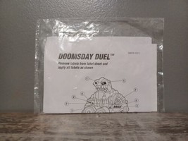 Tyco 1998 Doomsday Duel Instructions And Stickers - $12.59