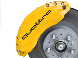 Quattro Car caliper stickers stand out 6pcs, black - $17.99