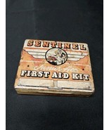 1940&#39;s Sentinel Junior Ace First Aid Kit  Tin Aviation Empty, Planes Art... - $12.46