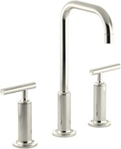 KOHLER K-14408-4-SN Purist Widespread Bathroom Sink Faucet Vibr Polished Nickel - £381.86 GBP