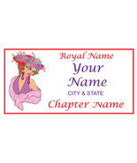 #90 Personalized name badge / tag  FOR THE RED HAT LADY WITH A MAGNETIC ... - $14.99