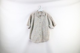 Vintage 90s Streetwear Womens Medium Faded All Over Print Flower Button Shirt - £35.16 GBP
