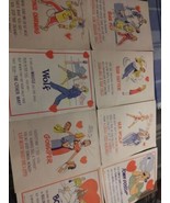 Vintage 1940s Vinegar Valentine Sarcastic Insult Poems  11&quot; x 8&quot; Lot - $46.74