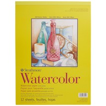 Strathmore 300 Series Watercolor Paper Pad, Tape Bound, 11x15 inches, 12 Sheets  - £17.57 GBP
