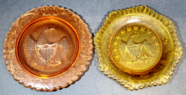 2 Vintage Indiana Glass Co. Iridescent/Carnival Glass Bicentennial Eagle... - £19.35 GBP