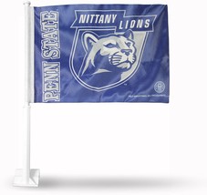NCAA Penn State Nittany Lions Logo Under Name on Blue Window Car Flag by... - $18.99