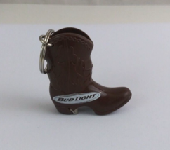 Bud Light Brown Cowboy Boot Keychain &amp; Bottle Opener  2&quot; - £7.74 GBP