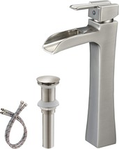 Bwe Tall Body Single Handle One Hole Waterfall Bathroom Faucet, Free Mod... - £82.26 GBP