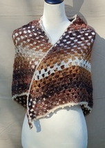 Women Shawl Wrap Sweater Crocheted Hand crafted Unique One of a kind - £35.96 GBP