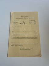 East African Wild Life Society Membership Application Ephemera Vtg Afric... - $10.00
