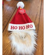 Ugly Stuff Holiday Supply Co SANTA HAT w/ Fuzzy Beard NEW NWT Christmas ... - $413.58 MXN