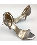 Bandolino Muriel 3&quot; High Heel Sandal Gold Glitter Ankle Strap Open Toe W... - $47.95 CAD