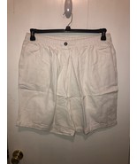 NEW Woman Within Plus SZ 22W White Pull On Elastic Waist Shorts Classic Fit - $242.07 MXN