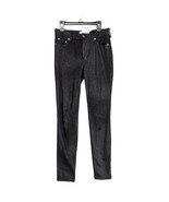 We The Free People 26x28 Black Microfiber Faux Suede Skinny Jeans, Punk Y2K - $466.00 MXN