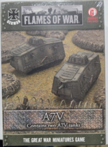 Flames of War The Great War Miniatures German A7V Tank FOW GGBX01 - $48.99