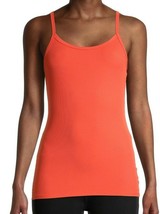 No Boundaries Women&#39;s Juniors Rib Cami Shirt X-SMALL (1) Orange Super Soft NEW - £7.44 GBP