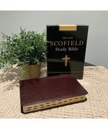 Leather KJV Old Scofield Study Bible 1917 notes Red letter Thumb-Indexed - $61.63 CAD